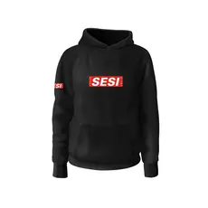 Blusa Moletom Uniforme Escolar Sesi Adulto Preto