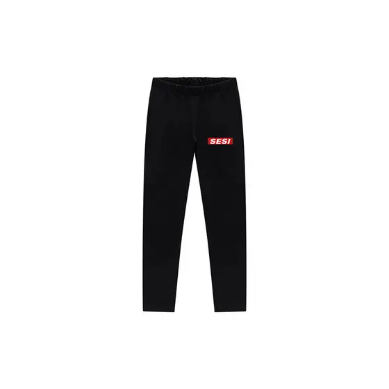 Calça Sesi Infantil Moletom Uniforme Escolar Preto