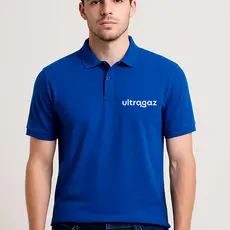 Camiseta Polo Ultragaz Logo Bordada Malha Piquet