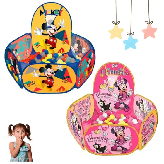 Piscina Infantil De Bolinhas Com Cestinha Menina Menino