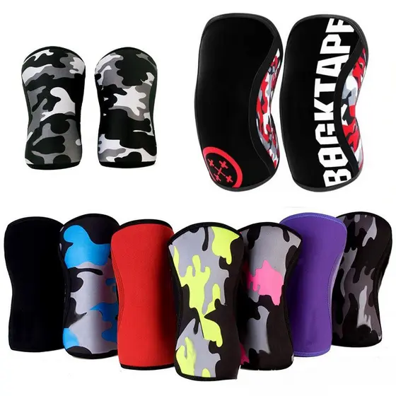 1 Par Joelheira De Compressão Profissional 7mm Neoprene Para Esportes 2 Peças