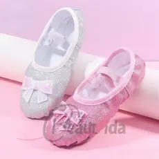 Sapatos Profissionais De Dança Com Sola Macia Glitter Pink Ballet Dance Shoes