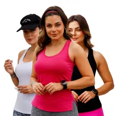 KIT 3 REGATA TAPA BUMBUM VISCOSE FITNESS ACADEMIA ESPORTES