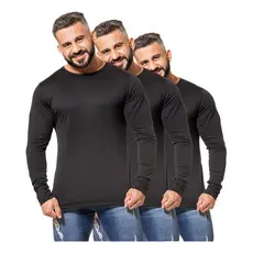 Kit 3 Blusas Térmico Masculino Segunda Pele Peluciada Frio S