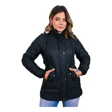 Parka Forrada Pelo Fem Puffer Bobojaco Acolchoado P Ao Eg