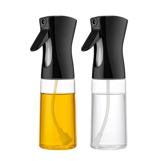 Kit 2 Spray Borrifador 200ML Azeite Vinagre de Vidro Culinário Pulverizador Galheteiro em acrílico