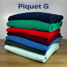 Retalho Piquet Tamanho grande acima de 80cm Cores Sortidas - para camisetas polo, vestidos