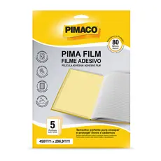 Adesivo transparente Pima Filme 45x29,6cm com 5 folhas Pimaco