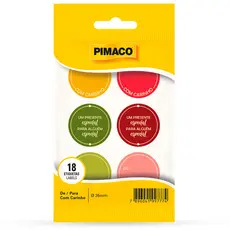 Etiqueta de/para carinho com 18 unidades Pimaco