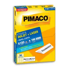 Etiqueta inkjet/laser carta 6180 com 100 folhas Pimaco