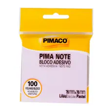 Bloco recado adesivo Pima Note Lilás Pastel 76x76mm 100 fls Pimaco