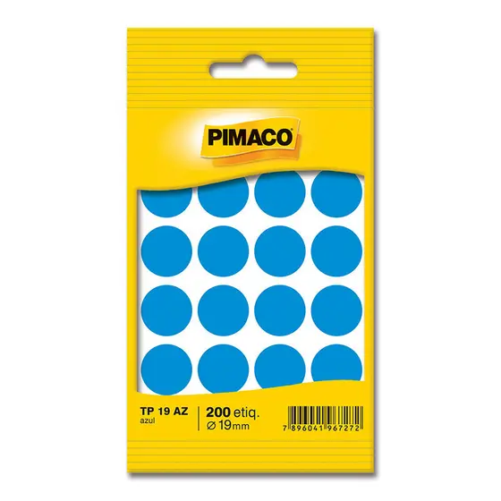 Etiqueta adesiva TP19 azul Pimaco