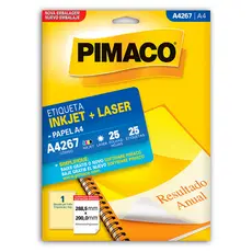 Etiqueta inkjet/laser A4267 com 25 folhas Pimaco
