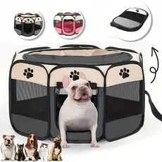 Cercadinho Pet Multiuso – para Cães, Gatos, Coelhos e Filhotes – Fácil Montagem, Uso Externo – Estrutura Resistente