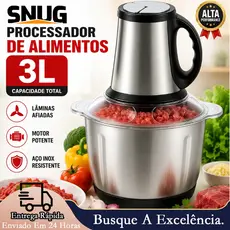 3 Litros Picador Triturador 110V e 220V De Alimentos Carne Mixer Elétrica Processador Cozinha