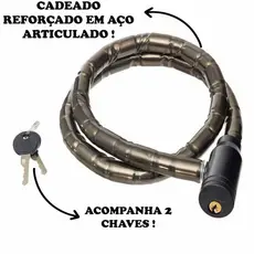 Cadeado Articulado GTA Corrente Grossa Resistente Anti furto Bicicleta Bike Moto Estepe
