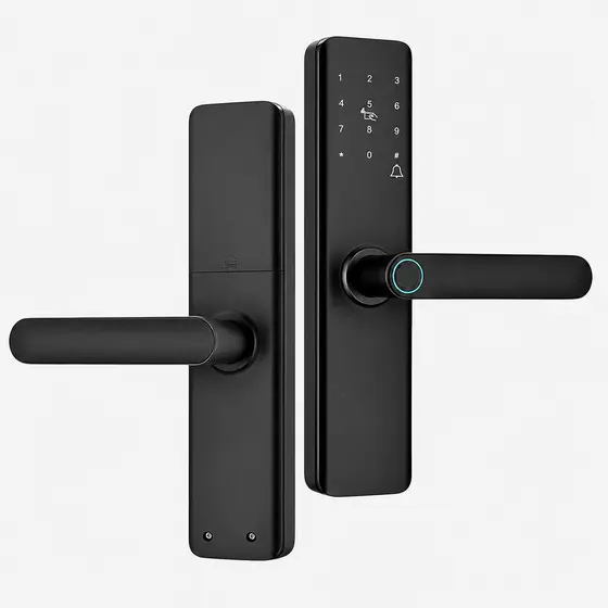 Fechadura Digital com Impressão Digital Senha Cartão Campainha Auto Lock Porta
