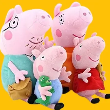 Boneco Pig Pelúcia Papai Mamãe Irmão Familia Porquinhos Presente Meninas Meninos Dia Das Crianças
