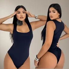 Body Regata Feminino com Alças Larga e  Decote Quadrado