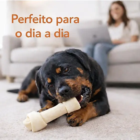 Osso Para Cachorro Nó Tamanho 10-11 Cartela com 1 unidade