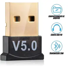 Adaptador E Receptor USB Bluetooth 5.0 Plug usb Transmissor de audio para Notebook