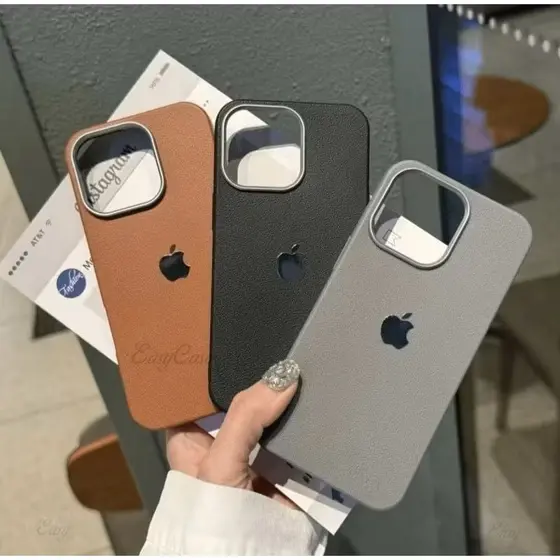 Capa Magnética de Couro para iPhone 12 13 14 15 16promax