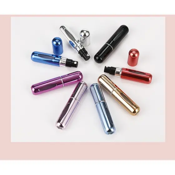 KIT 2 Frasco Spray Porta Perfume Portátil Mini Recarregável 5ml Pronto Para Viajar