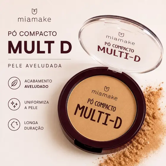 Pó Compacto Mult D MiaMake Pele Aveludada