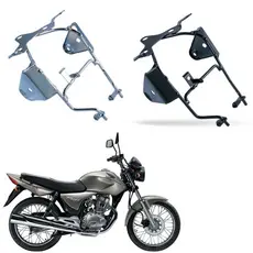 Suporte de Farol CG Fan 150 2009/13 Preto e Cromado