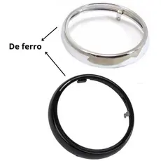 Aro de Farol YES, Suzuki 125 Preto e Cromado