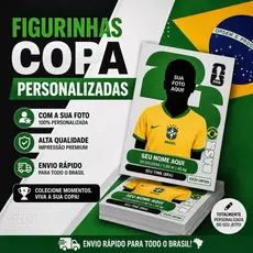 Figurinhas Copa Personalizadas do seu jeito(Edição ilimitada) 2 unidades