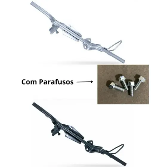 Pedal de Apoio Estribo com os Parafusos(Preto e Cromado)