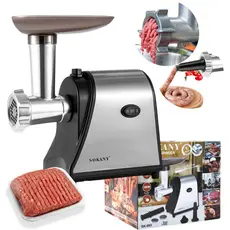 Máquina Moer Moedor De Carne Elétrico 1500W Faz Linguiça Carne Frango 110V 220V