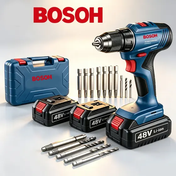 BOSOH GSB 6-115 48V Original parafusadeira e furadeira de impacto 2 Bateria Caixa De Ferramentas 110v/220v