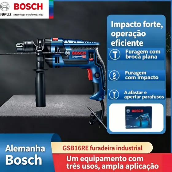 Original Bosch GSB 16 RE | 980W Potente | Furadeira + Parafusadeira | Multifuncional | Frete Rápido
