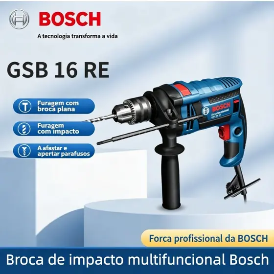 Bosch GSB 16 RE 980W  Super Potência para Casa e Indústria  Fura e Parafusa sem Esforço Frete Rápido