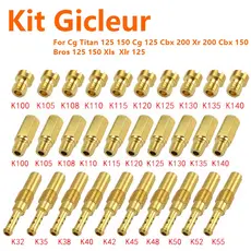 Kit 20 GiclêS Carburador Gigles  Cg Fan Titan Bros XLS 125 150 200  PE NSR OKO CVK CBX XR 150/200