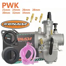 Carburador Koso Pwk Guilhotina Competição  Powerjet 24/26/28/30/32/34mm Cabo Biz100 Biz125 Xt225 Ttr230 Cg150 Cg125