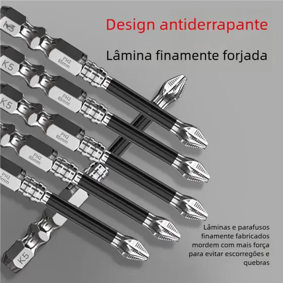 6 Peças Chave de Fenda Magnética À Prova d'Água - Antiderrapante e Resistente ao Impacto para Elétrica