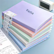 【Essencial para o Escritório】Pasta Catálogo A4 + 60 Envelopes de Plástico, Resistente à Umidade e Sem Arrugas, Protege D