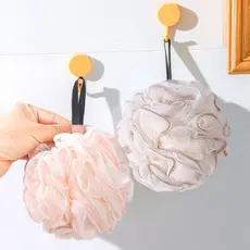 Bola de Chuveiro Soft PE - Pérola Traseira, Design Antiespalhamento para Bolhas e Limpeza com Toalha