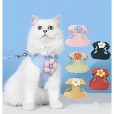 Coleira Peitoral Colete Com Guia Para Cachorro, Gatos, Cães Pequenos com guia para pet colete confortável