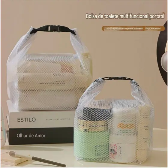 Bolsa de Armazenamento Impermeável Estojo para Higiene Pessoal e Maquiagem Organizador Portátil e Leve