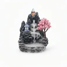 Incensário Cascata Montanha com Cerejeira – Harmonia e Encanto no Seu Espaço