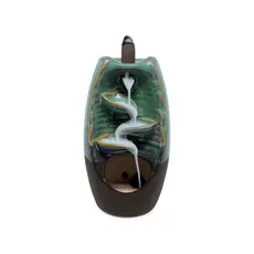 Incensário Cerâmica Cascata Cachoeira 14cm Magia Decoração Esotérica Proteção Energia Mística