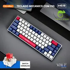 Teclado Gamer/ Escritório Com Fio RGB LED Iluminado Com 68 Teclados Mecânicos