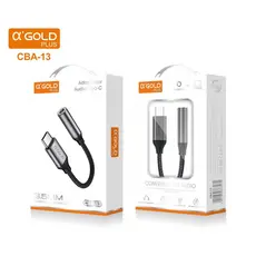 A'Gold CBA-13 Cabo Adaptador Auxiliar Tipo C Usb-c Fone Ouvido P2 P3 3.5mm microfone Samsung Xiaomi