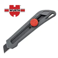 Estilete Profissional Wurth Lamina Black Extra Afiada de 18mm Corpo Resistente Seguro Confortável
