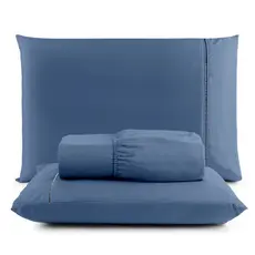 LENÇOL COM ELÁSTICO + FRONHA 400 FIOS CAMA SOLTEIRO  - VIÚVA - CASAL - QUEEN - KING - SUPER KING