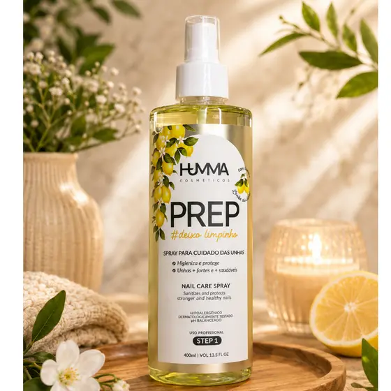 Prep Humma Limão 400ml Higieniza e Protege as Unhas